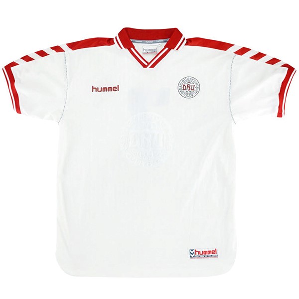 Tailandia Camiseta Dinamarca 2nd Retro 1998 Blanco